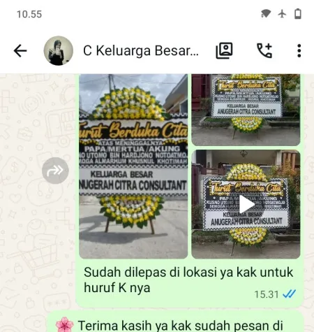 Pengiriman Papan Bunga Duka Pacor Kutoarjo