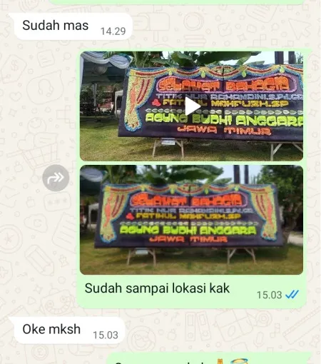 Pengiriman Papan Bunga Pacor Kutoarjo